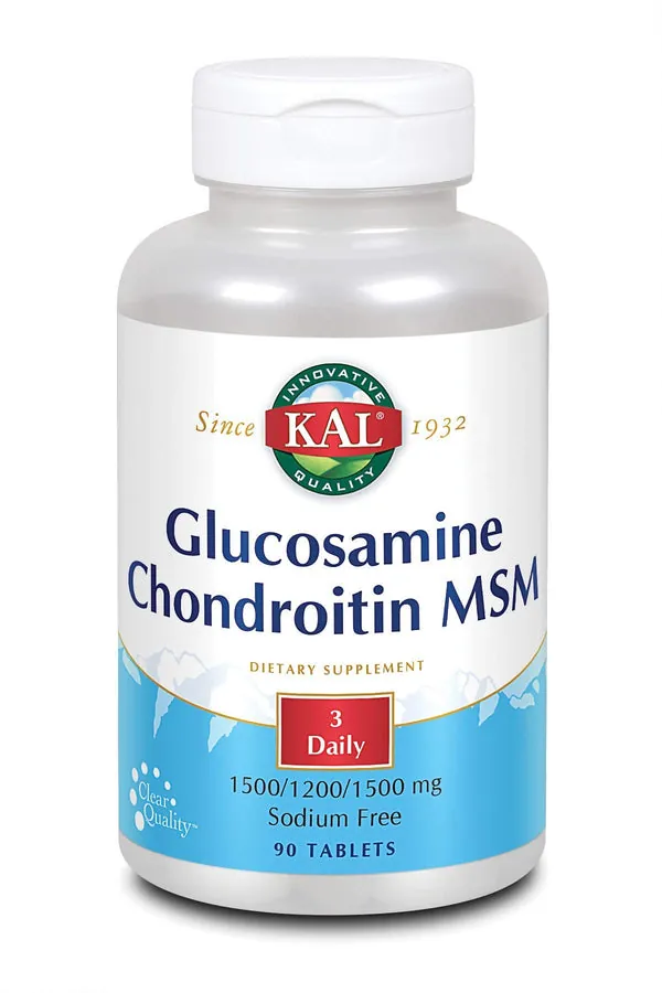 KAL Glucosamina Condroit. Msm 90 Cápsulas