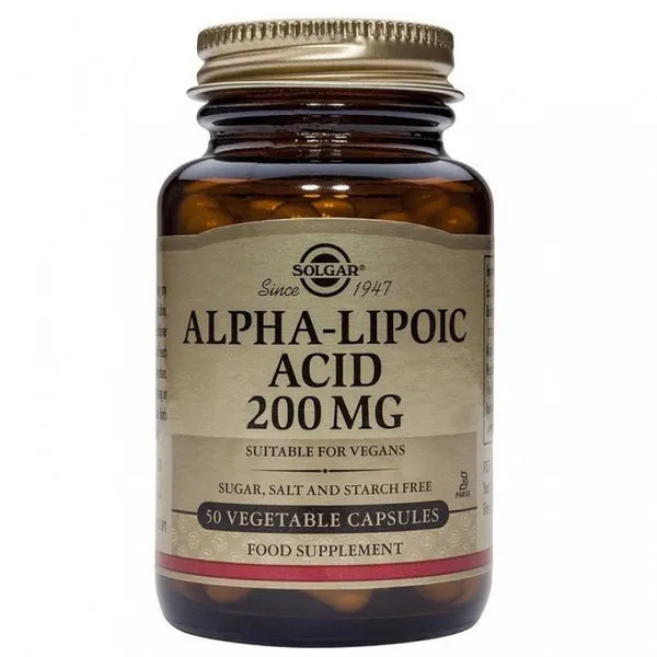 Solgar Ácido Alfa-Lipoico 200 mg 50 Cápsulas