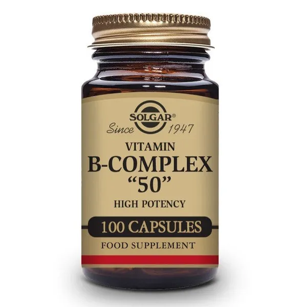 SOLGAR Vitamina B-Complex 50 Alta Potencia 100 Cápsulas Vegetales
