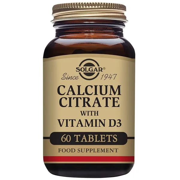 Solgar Citrato De Calcio Con Vitamina D 60 Comprimidos
