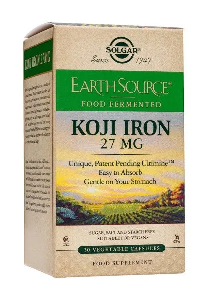 SOLGAR Earth Source Koji Iron 30 cápsulas