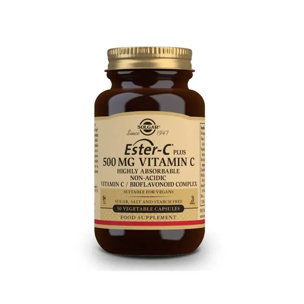 SOLGAR Ester-C Plus 500mg Vitamina C 50 Cápsulas Vegetales