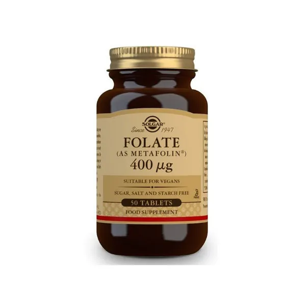 SOLGAR Folato (como Metafolin) 400mcg 50 comprimidos