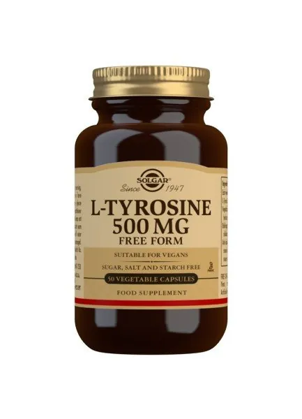 SOLGAR L-Tirosina 500mg (50 Cápsulas Vegetales)
