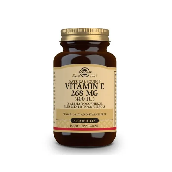 SOLGAR Vitamina E 400 UI (268 mg) 50 cápsulas blandas
