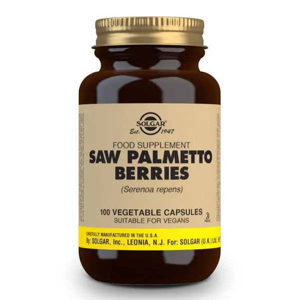 SOLGAR Sabal Extracto de Baya Saw Palmetto (Serenoa Repens) 100 Cápsulas Vegetales