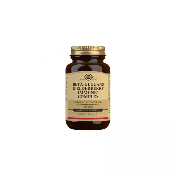SOLGAR Beta Glucanos Inmune Complex con Sauco 60 cápsulas vegetales