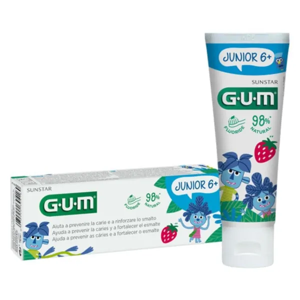 Gum Junior 6+ Gel Dentífrico Fresa 50 ml