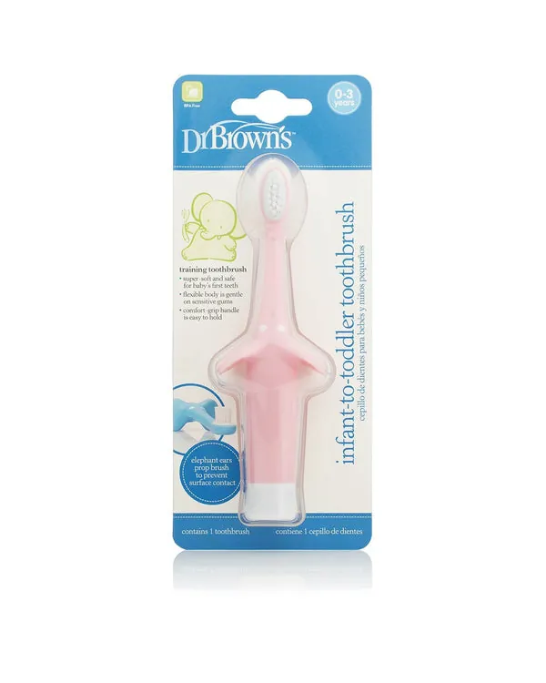 DR. BROWN'S Cepillo de Dientes Natural Flow Rosa