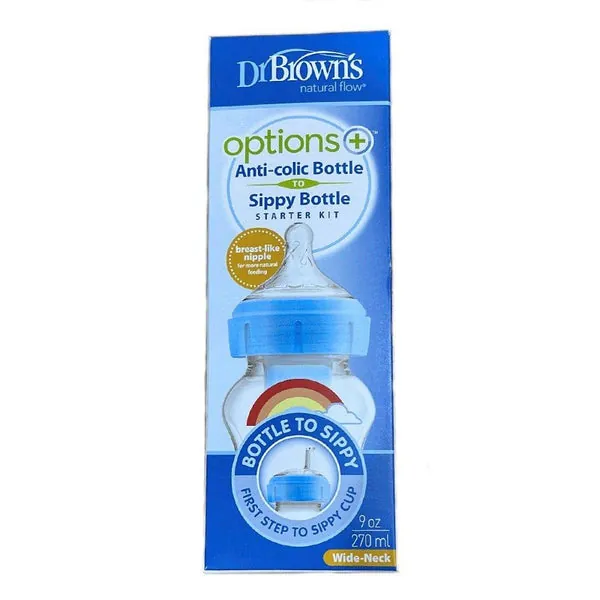 DR. BROWN'S Kit de Transición 2 en 1 Azul 270ml
