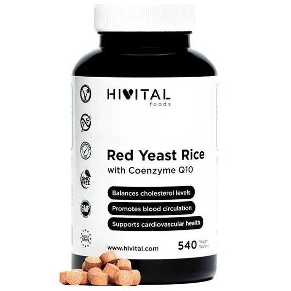 Hivital Levadura de Arroz Rojo Con Coenzima Q10 540 cápsulas