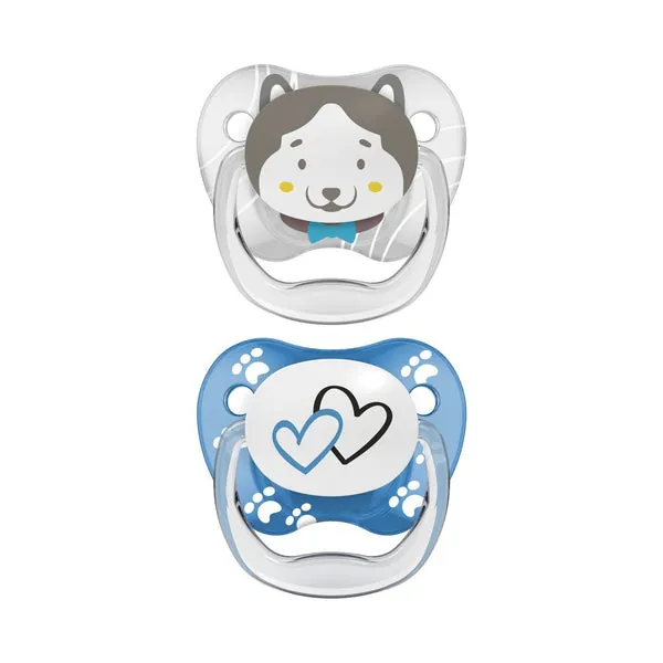 Dr Brown's 2XChupete Prevent 6-18 Meses, Silicona Azul
