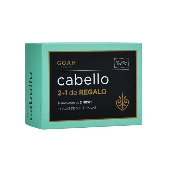 GOAH CLINIC Cabello Tratamiento 3 meses 2+1 REGALO (180 cápsulas)