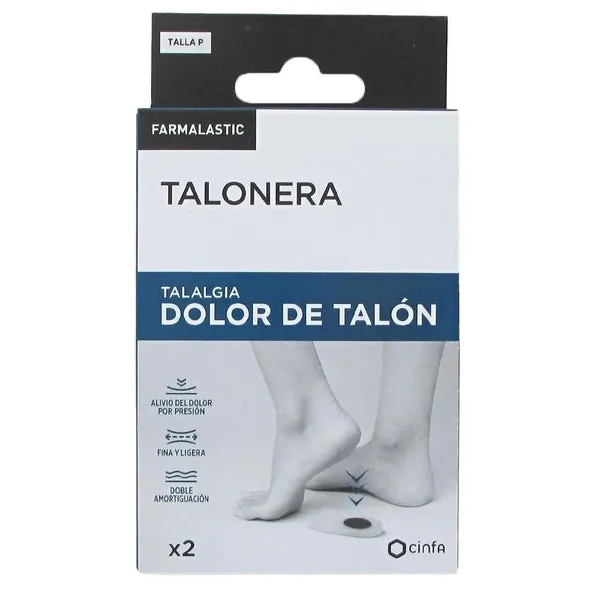 FARMALASTIC Talonera Dolor de Talón Talla P 2 uds