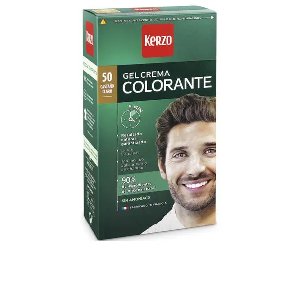 Kerzo Tinte Para Hombre Gel-Crema 50 Castaño Claro 100 Gr