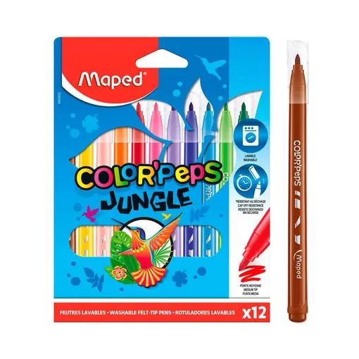rotuladores maped jungle 12 unidades