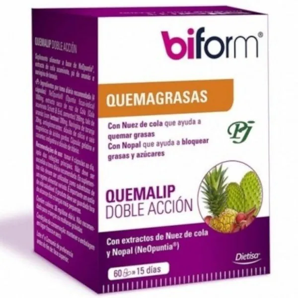 Dietisa Biform Quemalip Doble Acción Quemagrasas 60 Cápsulas