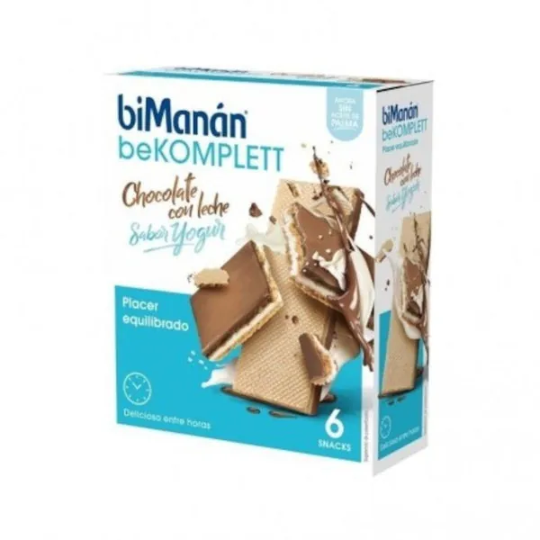 Bimanan Bekomplett Snack Chocolate Leche Sabor Yogur 6 Barritas