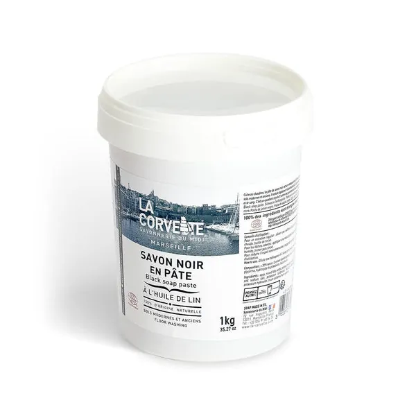 Le Corvette Jabón Negro Aceite de Lino 1 kg