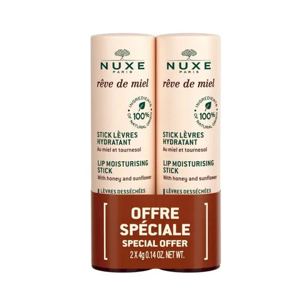 NUXE Rêve de Miel Stick Labial Hidratante Duplo 2x4gr