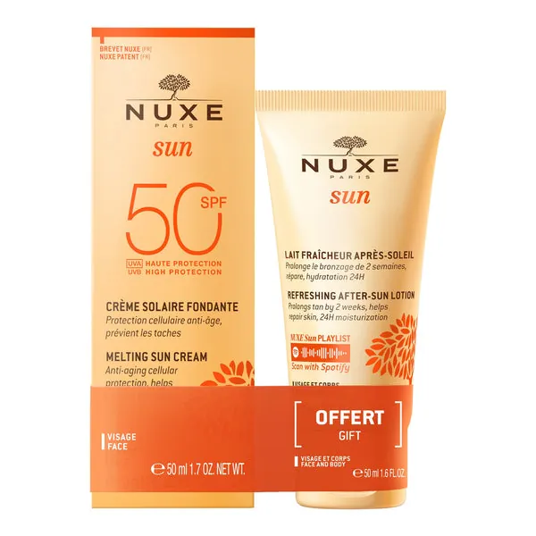 Nuxe Sun Crema Fundente Rostro SPF 50+ Leche Refrescante After Sun 50ml DE REGALO