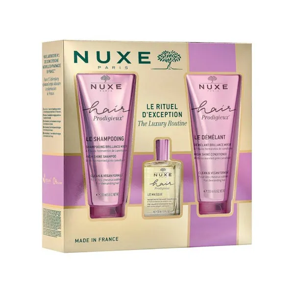 Nuxe Coffret Hair Prodigieux Mascarilla 30ml +Champú 200ml + Acondicionador 200ml