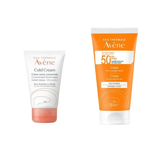 AVENE Cold Cream Crema de Manos Concentrada 50ml + Avène Crema Solar SPF 50+ 50 ml