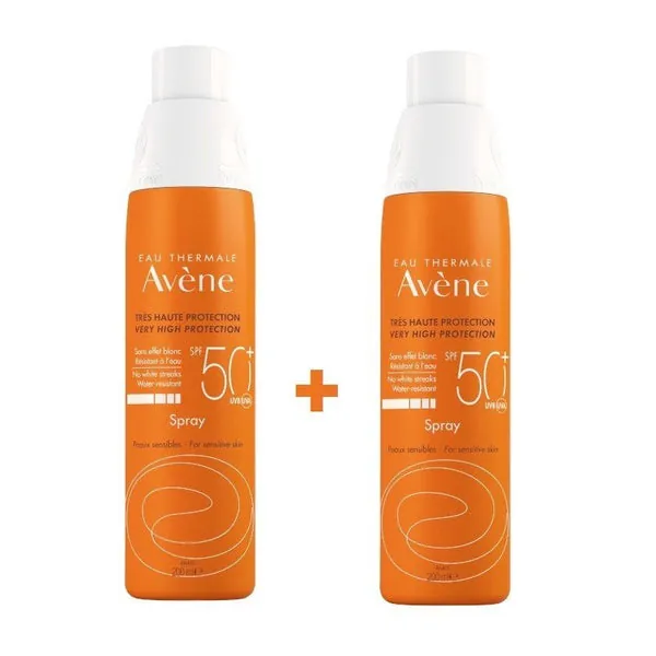 AVÈNE Protector Solar en Spray SPF50+ DUPLO 2x200ml