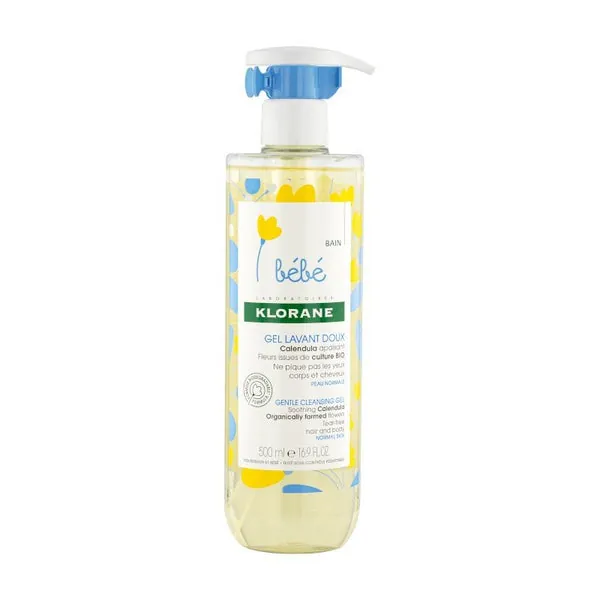 KLORANE BÉBÉ Gel Limpiador Suave Caléndula Cuerpo y Cabello 500ml