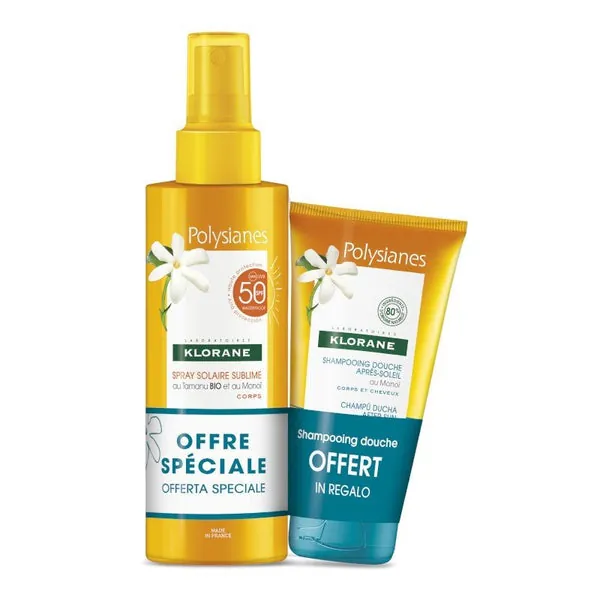 KLORANE Spray Solar Sublime SPF50 200ml+Champú After Sun 75 ml REGALO