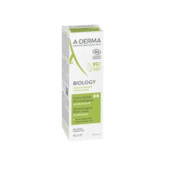 A-DERMA Biology Crema Rica Dermatológica Hidratante BIO 40ml