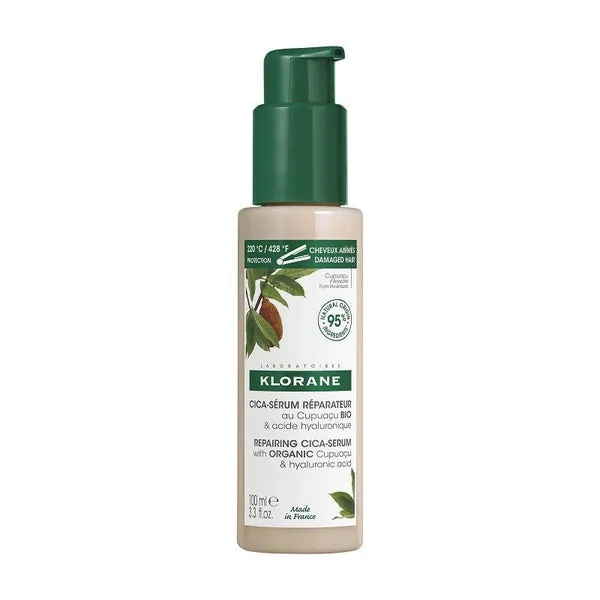KLORANE Cica-Sérum Reparador Cabello Seco y Dañado con Cupuaçu Orgánico y Ácido Hialurónico 100ml