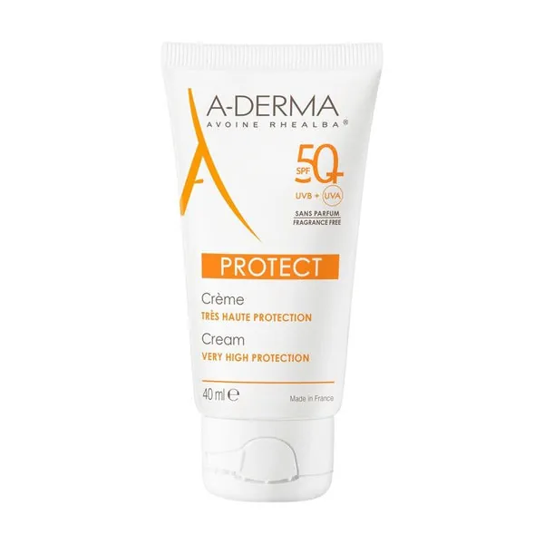 A-Derma Protect Crema Fotoprotectora SPF 50+ Sin Perfume 40 ml