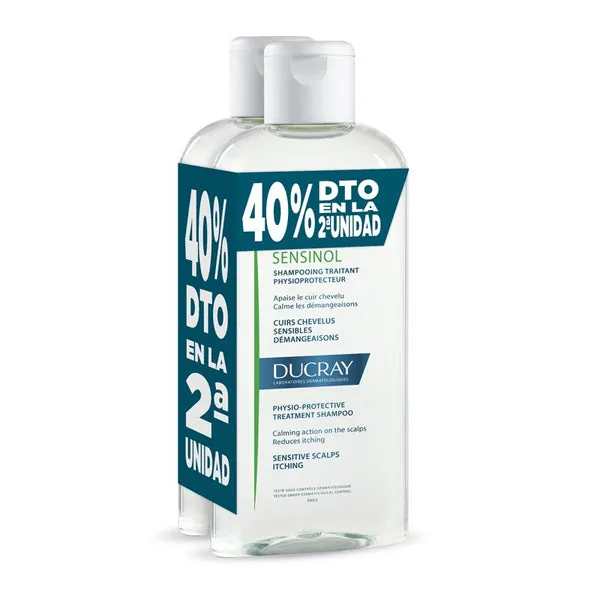 DUCRAY Sensinol Champú Tratante Fisioprotector DUPLO 2x400ml