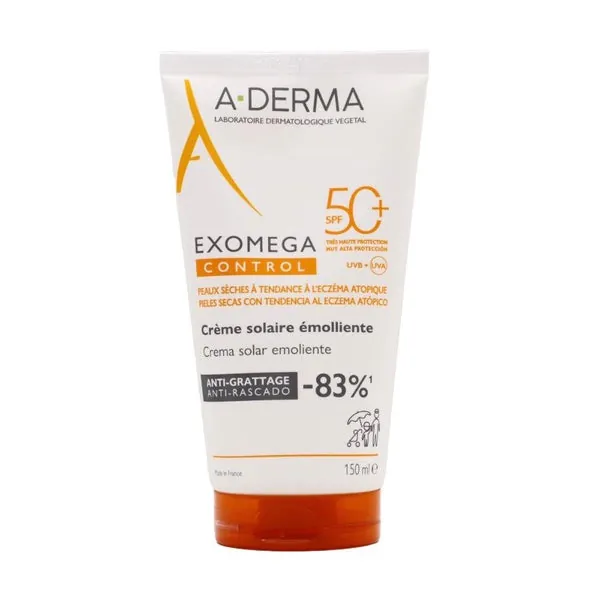 A-DERMA Exomega Control Crema Solar Emoliente SPF50+ 150 ml