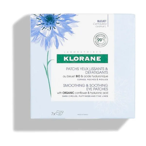 KLORANE Parches Alisantes Antifatiga al Aciano BIO 7 sobres (2 parches cada sobre)