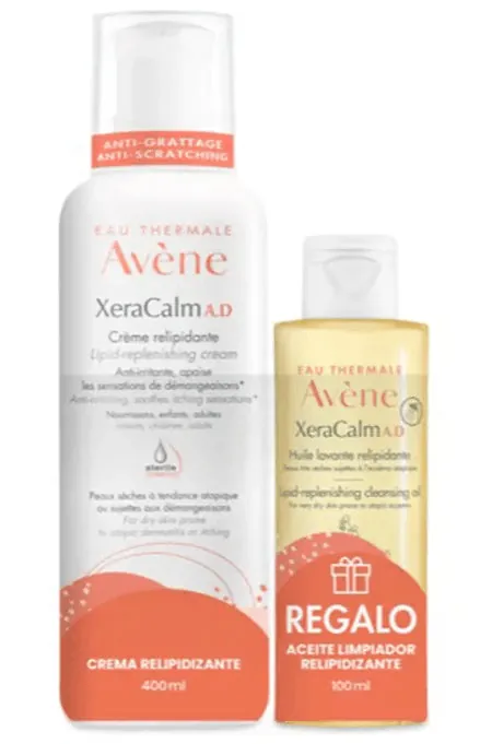 AVENE Xeracalm A.D Bálsamo Relipidizante 400ml + Aceite Limpiador Relipidizante Regalo