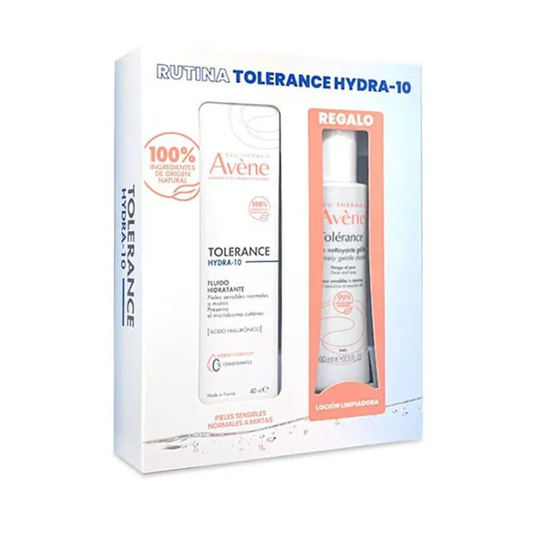 AVENE Tolerance Hydra-10 Fluido Hidratante 40ml + Loción Limpiadora Gelificada Regalo