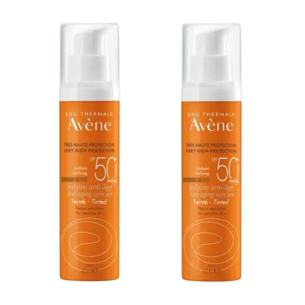 AVÈNE Crema Solar Antiedad con Color SPF50+ DUPLO 2x50ml