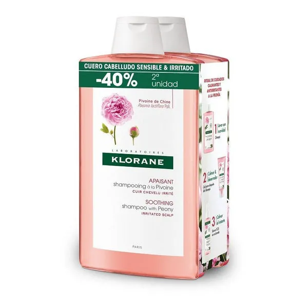 KLORANE Champú Peonía DUPLO 2x400ml