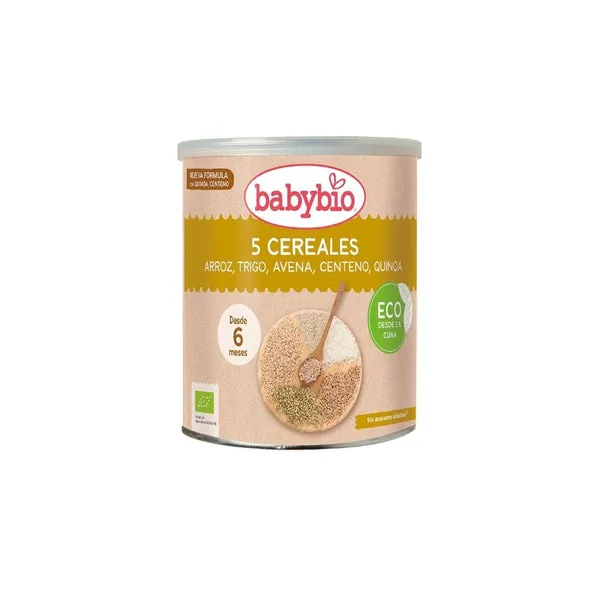 BABYBIO 5 Cereales BIO +6m 220g