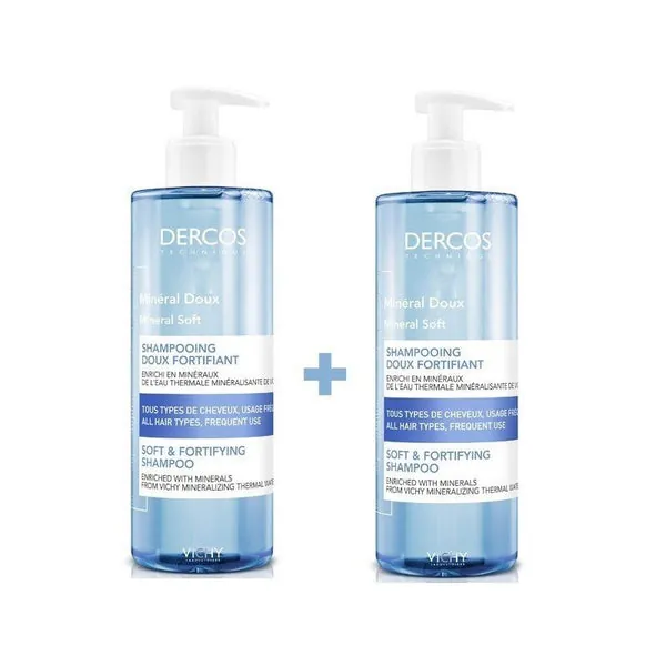 VICHY Dercos Champú Mineral Uso Frecuente DUPLO 2x400ml