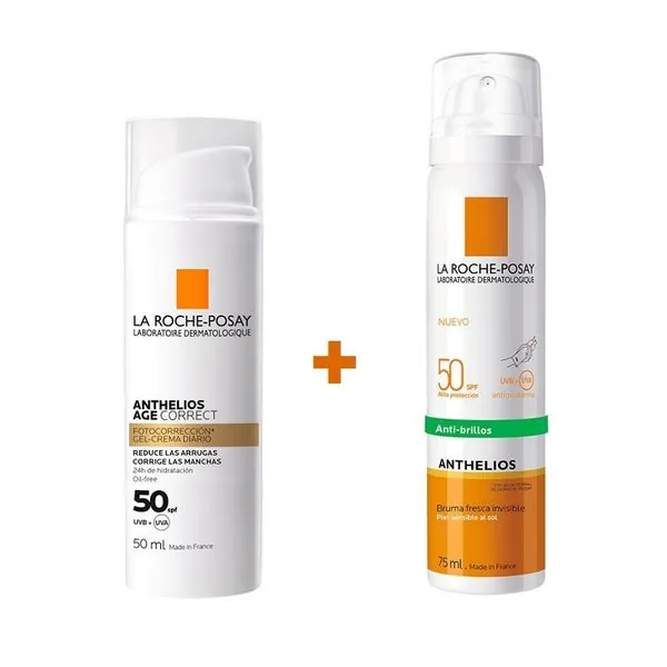 ANTHELIOS Age Correct (SPF50+) 50ml + Bruma Facial Anti-Brillos SPF50+ 75ml