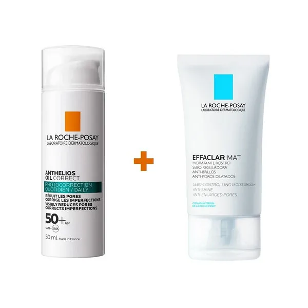 ANTHELIOS Oil Correct Gel-Crema (SPF50+) + Effaclar Mat Crema Matificante 40ml