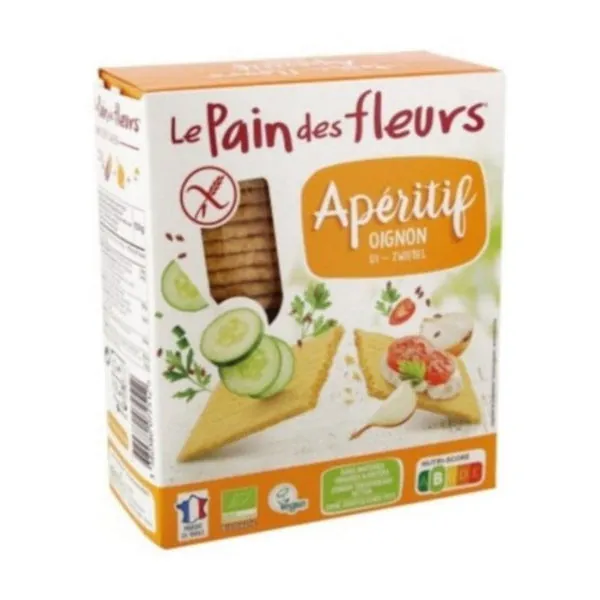 Le Pain Des Fleurs Tostada de Cebolla Aperitif Sin Gluten Bio Vegan 150 g