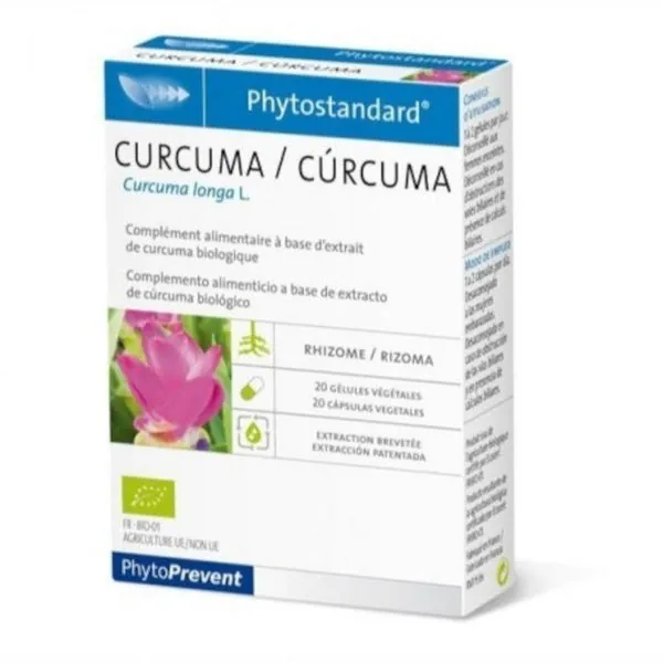 Pileje Phytostandard Cúrcuma 20 Cápsulas
