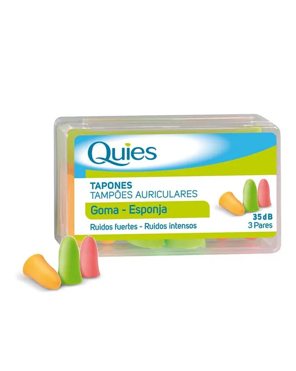 Quies Tapón Goma Colores 6 unidades