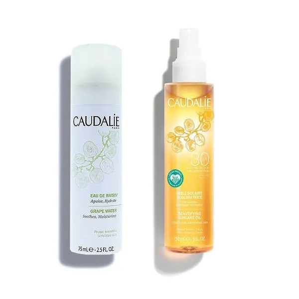 CAUDALIE Pack Aceite Solar Embellecedor SPF30 + Agua de Uva