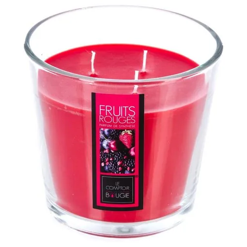 vela perfumada en copa de fruta roja d 135 x h 125 cm