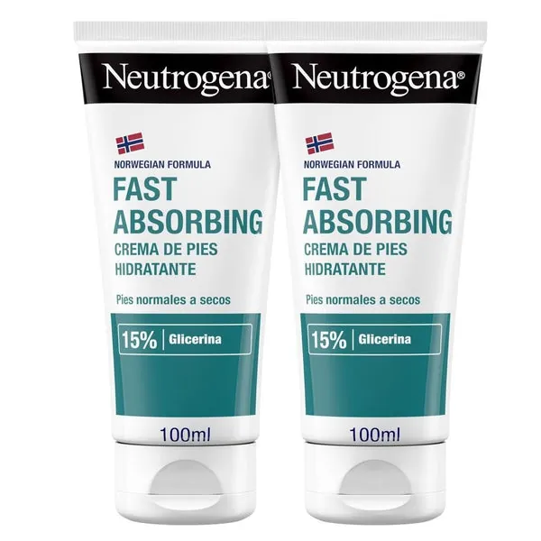 NEUTROGENA Crema Pies Absorción Inmediata DUPLO 2x100ml